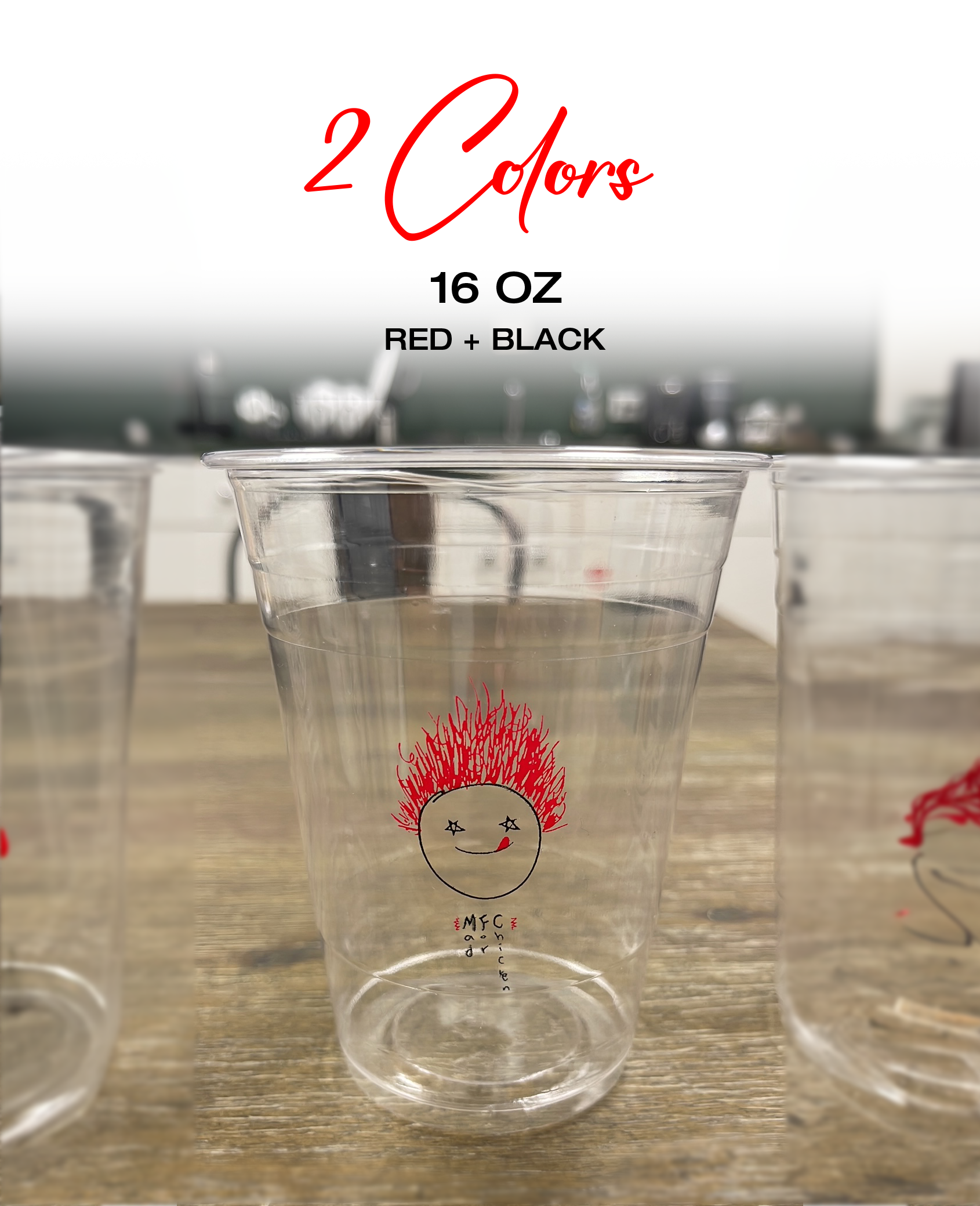 Clear Printed PET Plastic Cold Cup