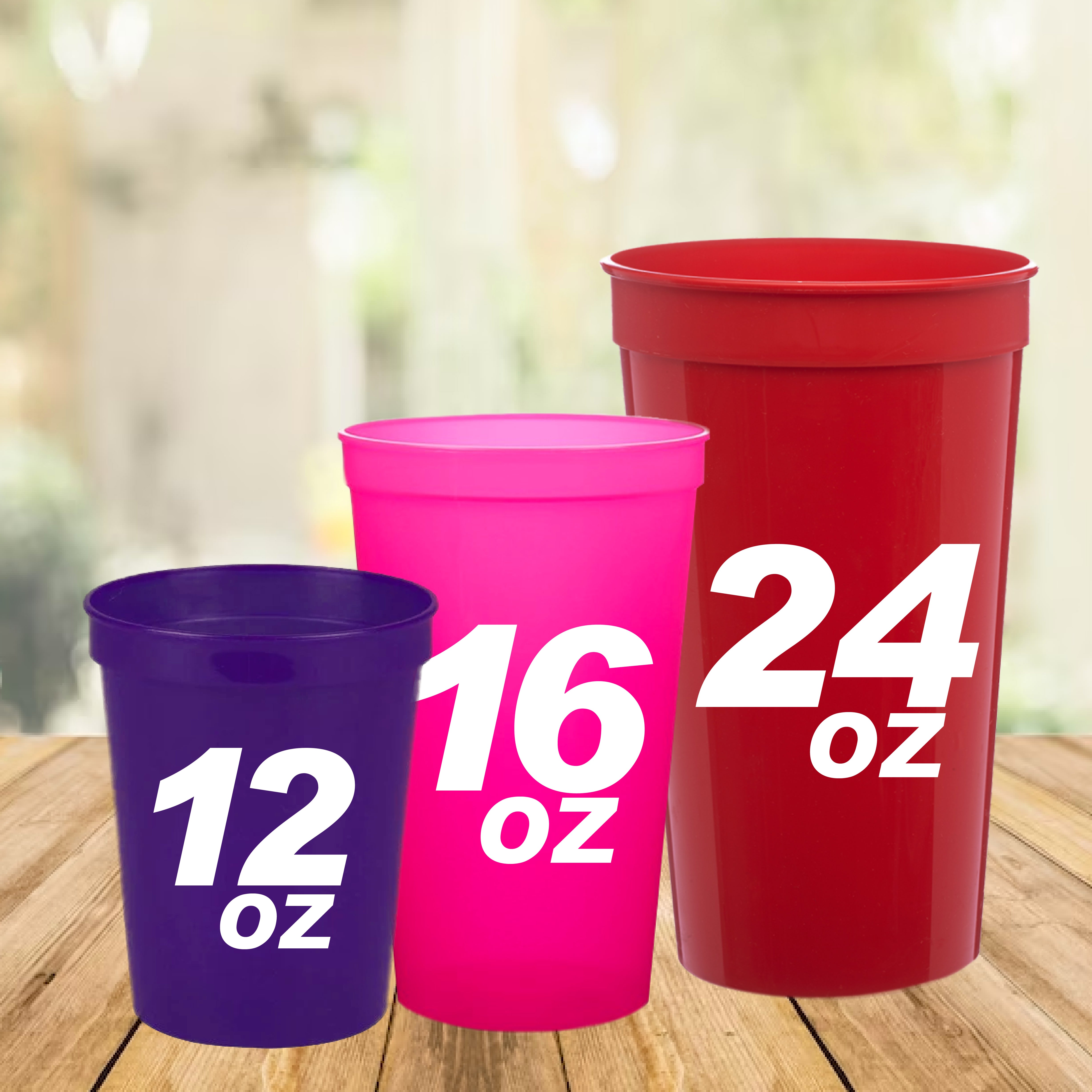 16oz Colored Stadium Cups