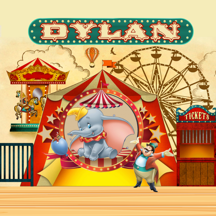 DUMBO CIRCUS  BACKDROP - Twins Print