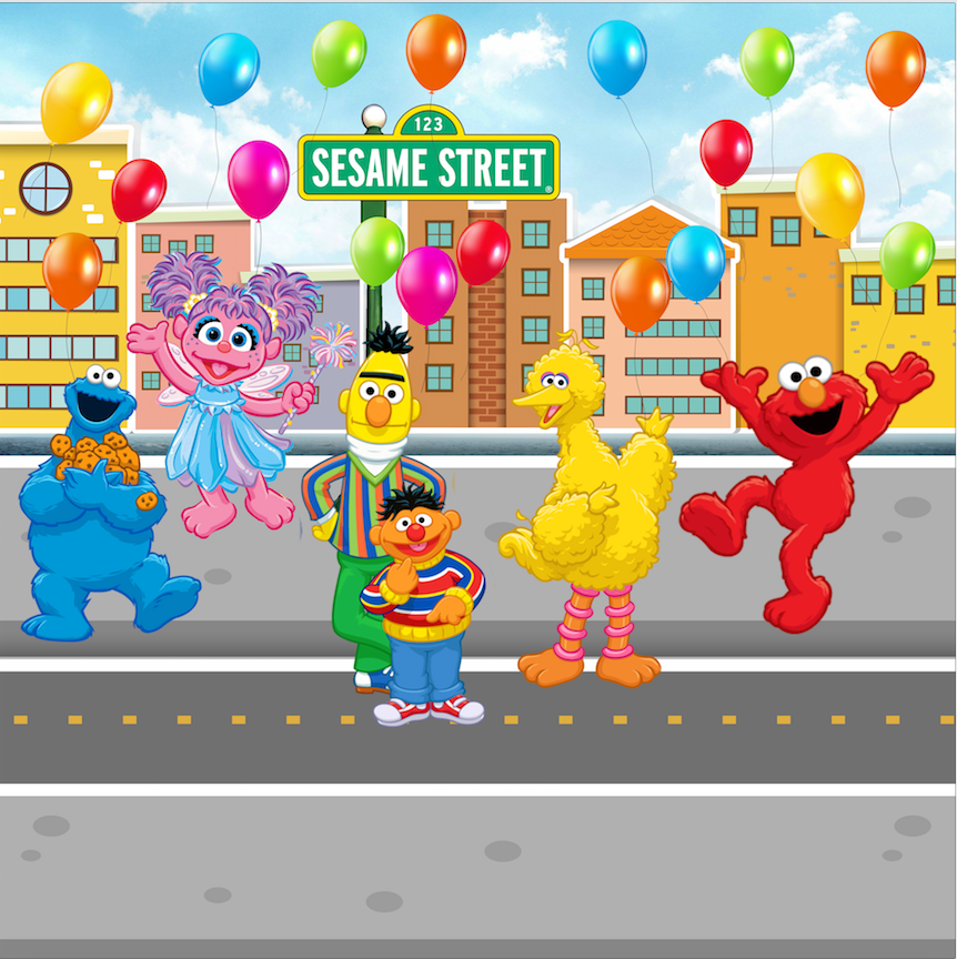 SESAME STREET  BACKDROP 03 - Twins Print