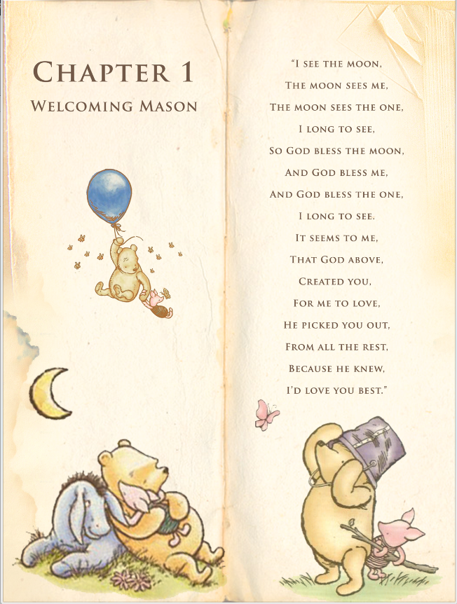 WINNIE THE POOH  BACKDROP / VINTAGE